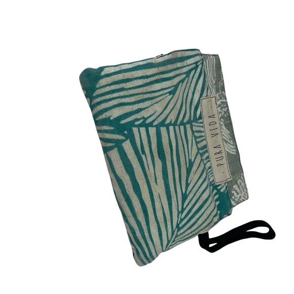 Pura Vida Womens Tropical Leaf Floral Pattern Clutch Wristlet Zipper Snap Closur - Picture 6 of 9